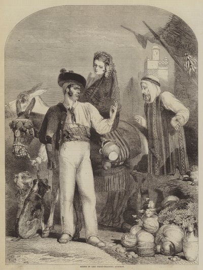 Escena en el mercado de frutas, Argel de Matthew Somerville Morgan